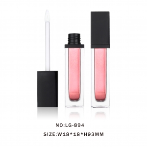 High Quality Double Wall Plastic Material Lip Gloss Bottle Makeup Tube with Silicon Brush