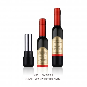 Hot Selling Wine Shaped Lipstick Case Plastic Empty Cosmetic Tube Lipstick Makeup Container