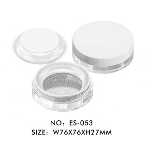 Wholesale High Quality Empty Plastic Loose Powder Case Portable Flip Cosmetic Packaging