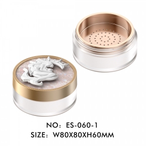 High Class Mermaid Shaped Unique Design Loose Powder Setting Powder Makeup Container