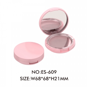Hot Selling Simple Round Compact Powder Case with Mirror