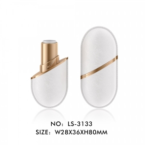 High Quality Empty Oval Shaped Lipstick Case Capulse Shape Plastic Lipstick Packaging Container