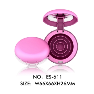 New Style Round Eyeshadow Packaging Case with Clear Bottom Plastic Blush Container