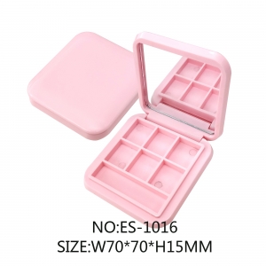 Custom Logo Wholesale Empty ABS 6 Grids Eyeshadow Case Makeup Container