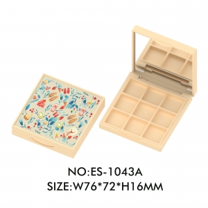 Hot Selling 3D Printing Pattern Cute 9 Colors Eyeshadow Case Cosmetic Packaging