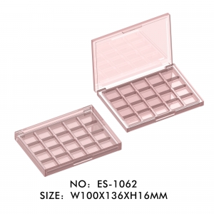 High Quality Rectangle Transparent 20 Colors Eyeshadow Palette Packaging Container