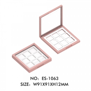 Custom Logo Square Clear 9 Wells Eye Shadow Palette Packaging Empty Eyeshadow Container