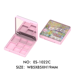 High Class Beautiful 3D Printing Pattern 8 Colors Eye Shadow Case for Cosmetic Packaging