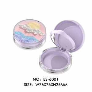 New Design Petal Series Round Compact Powder Case Pressed Powder Makeup Container 