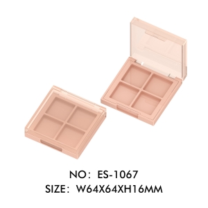Wholesale Cosmetics Packaging Square 4 Colors Plastic Cosmetic Case For Eye Shadow
