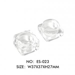 New Arrival Empty Clear Square Crystal Cube Eye Shadow Case Lip Gloss Container Packaging