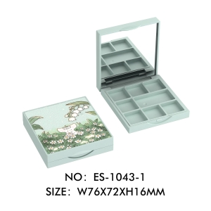 New Arrival DIY Leather Finishing Square 8 Colors Eye Shadow Palette Cosmetic Packaging Case