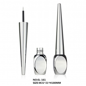 Wholesale Metallized Silver Color Plastic Liquid Eyeliner Cosmetic Tube with Lid