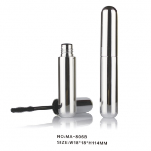New Arrival Test Tube Shape Metallized Silver Color Empty Mascara Tube Packaging