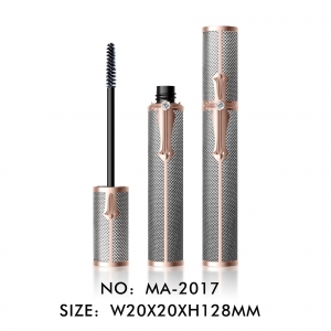 Beauty Makeup Empty Glitter Leather Mascara Tube Packaging with Decoratitive Diamand
