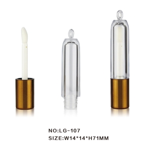 Custom Logo Clear Lipgloss Containers Unique Shape Lip Gloss Tube with Round Hole on Bottom
