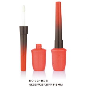 High Quality Spray Painted Red Black Empty Lip Gloss Container Plastic Cosmetic Packaging Tube
