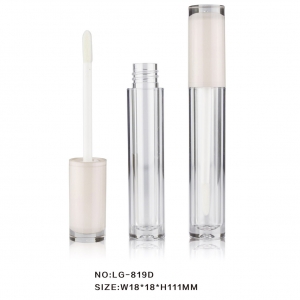 Fashion Hot Selling Empty Round Elegant White Clear Lip Gloss Container For Cosmetic 