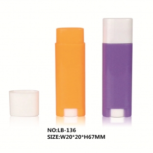 Wholesale Cosmetic Container Packaging Tube Oval Lip Balm Empty Tube Container