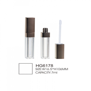 Plastic luxury empty clear lipgloss tube containers