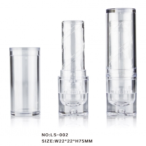 New Arrival Round Transparent Lipstick Tube for Cosmetic Packaging Empty Lip Balm Container