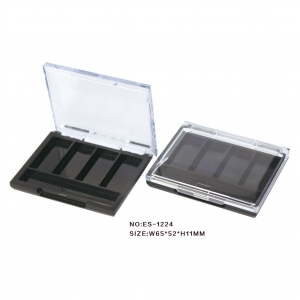 Simple Empty Makeup Eyeshadow Packaging Plastic Square 4 Colors Eye Shadow Case with Clear Cap