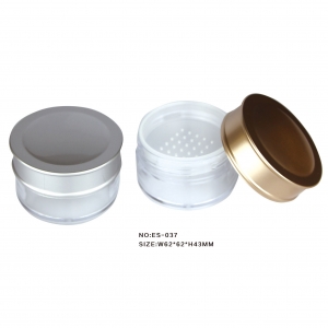 Wholesale Empty Loose Powder Compact Case Private Label Clear Loose Powder Jar 