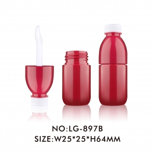 Popular Plastic Lip Gloss Tube with Wand Juice Shape Lip Gloss Container Lip Tint Packaging