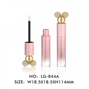 Custom Logo Luxury Cartoon Cap Lipgloss Containers Unique Round Lip Gloss Tube Packaging