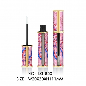 Popular Custom Luxury Glitter Finishing Lip Gloss Packaging Wands Tube with Silicon Brush