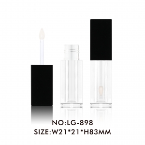 Whole Custom Logo Lip Gloss Tube Packaging with Brush Square Lip Gloss Container