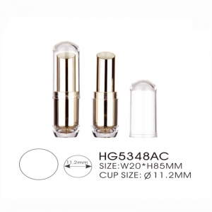 Gold Round Shape Aluminum Packaging Tubes Cosmetic Premium Magnetic Custom Empty Luxury Lipstick