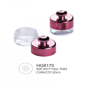 5g 10g 30g High Quality Wholesale Custom Logo Plastic rose pink lid loose powder packaging with sifter