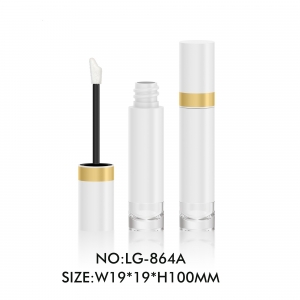Wholesale Custom Cosmetics Packaging Rose Gold Lip Gloss Packaging with Tassel Lipgloss Wand Tube