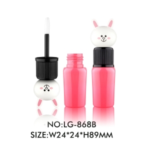 Cute Cartoon Shape Lip Gloss Tube Containers Colorful Plastic Tube with Wand with Custom Logo