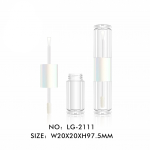 New Arrival Double Sides Lip Gloss Container 2 in 1 Custom Round Lip Gloss Packaging Tube