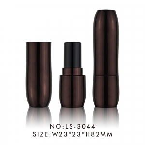 Best Seller Plastic Matte Black Unique Shaped Empty Lipstick Case Bottle Cosmetic Packaging