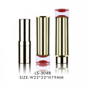 Eco Friendly Golden Clear Tube for Lipstick Square Lipstick Container Packaging with DIY Logo