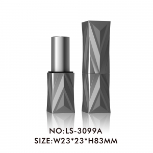 Hot Metallized Square Lipstick Container Lipstick Case Cosmetic Packaging with Custom Veins