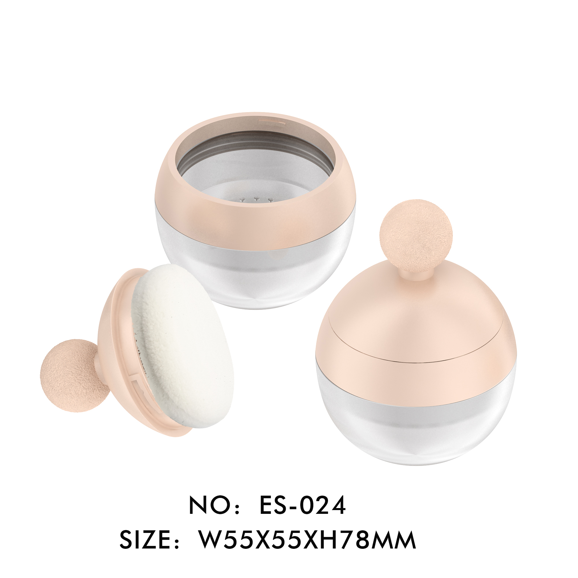 OEM Custom Color Face Cream Logo Customized Luxury Compact Powder Case Small  Hot Stamping PP Refillable Loose Compact Powder Container - China Loose  Powder Case, Loose Powder Container