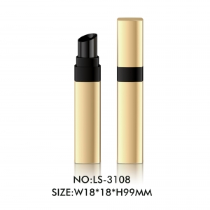 High Class Wholesale Square Empty Golden Lipstick Tube Makeup Container