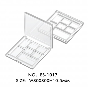 Hot Square Acrylic Transparent 7 Colors Eyeshadow Palette Packaging Case