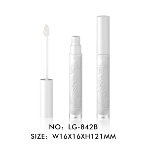 High Quality Luxury Lip Gloss Tube Make Your Own Lipgloss Makeup Case with Feather Pattern