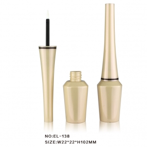 Wholesale Price Elegant Champagne Gold Empty Plastic Liquid Eyeliner Tube Packaging
