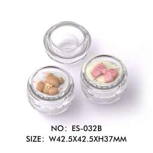 Wholesale Transparent Cute Lip Jelly Bottle Lip Gloss Container Packaging with 3D Printing Pattern