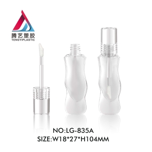 New Design Special Shaped Clear Lip Gloss Tube Makeup Container Packaging