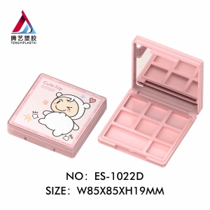 New Style Pink Color Custom Pattern Eye Shadow Case Square 7 Colors DIY Eye Shadow Palette Packaging