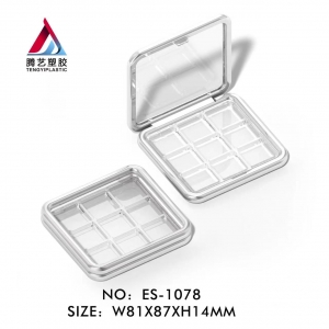 Wholesale 9 Colors Clear Eyeshadow Palette Case Eye Shadow Packaging Container Makeup Case