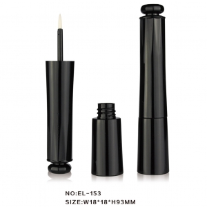 Factory Price Classical Matte Black Empty Eyeliner Container Plastic Cosmetic Tube