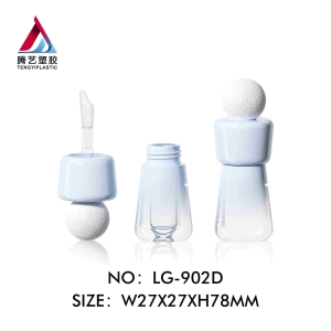 Conical tube lip gloss packaging for cosmetic container